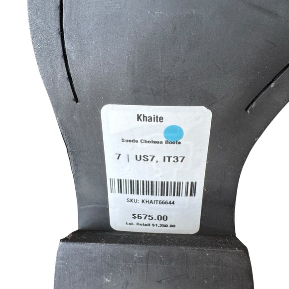 KHAITE- Charleston Suede Chelsea Booties Sz 7 - Picture 10 of 13